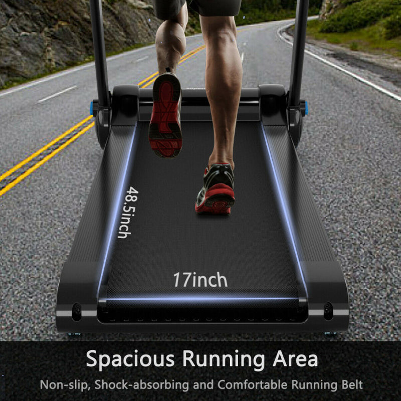 2.25HP Folding Treadmill with Bluetooth Speaker-Black