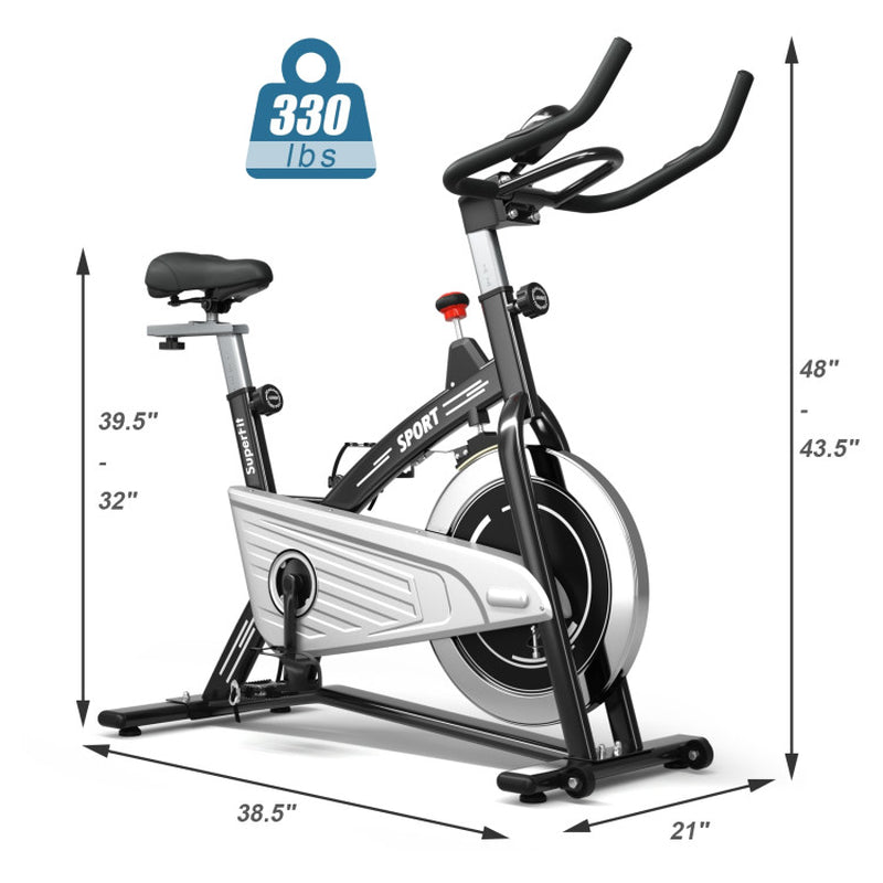 Indoor Exercise Cycling Bike with Heart Rate and Monitor