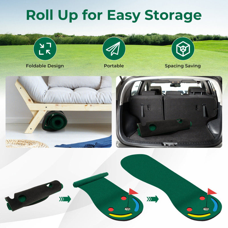 Golf Putting Green Set for Indoor Outdoor Use