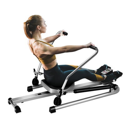 Exercise Adjustable Double Hydraulic Resistance Rowing Machine