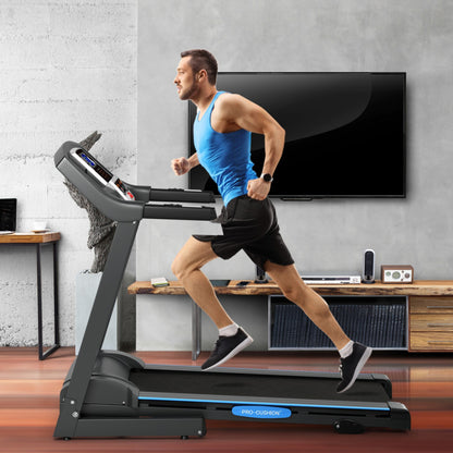 Foldable Electric Treadmill with 2.25 HP Motor and LCD Display