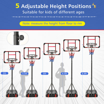 Basketball Hoop Stand 5 Feet-6.8 Feet Height Adjustable