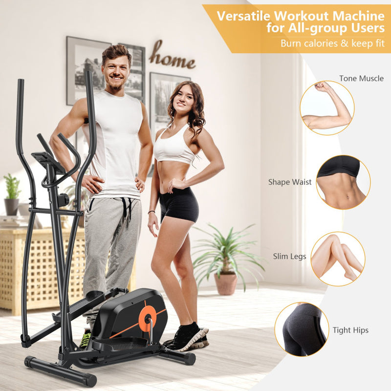 Elliptical Exercise Machine Magnetic Cross Trainer with LCD Monitor