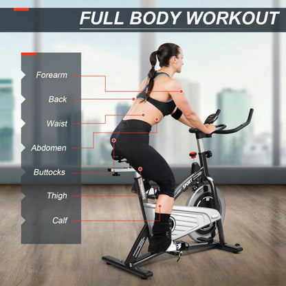 Indoor Exercise Cycling Bike with Heart Rate and Monitor